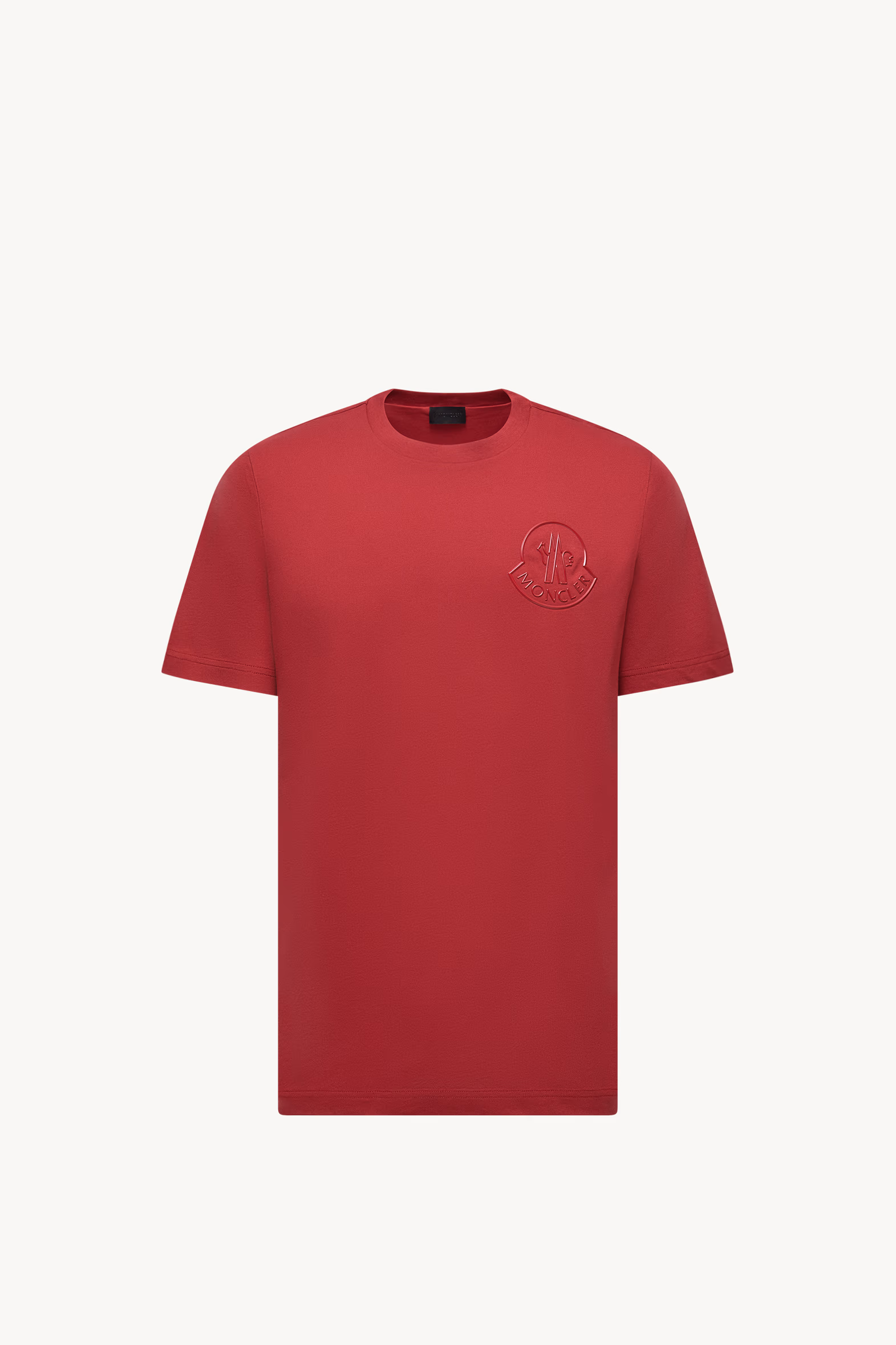 Three-Dimensional Logo Cotton T-Shirt Men Dark Red Moncler 2
